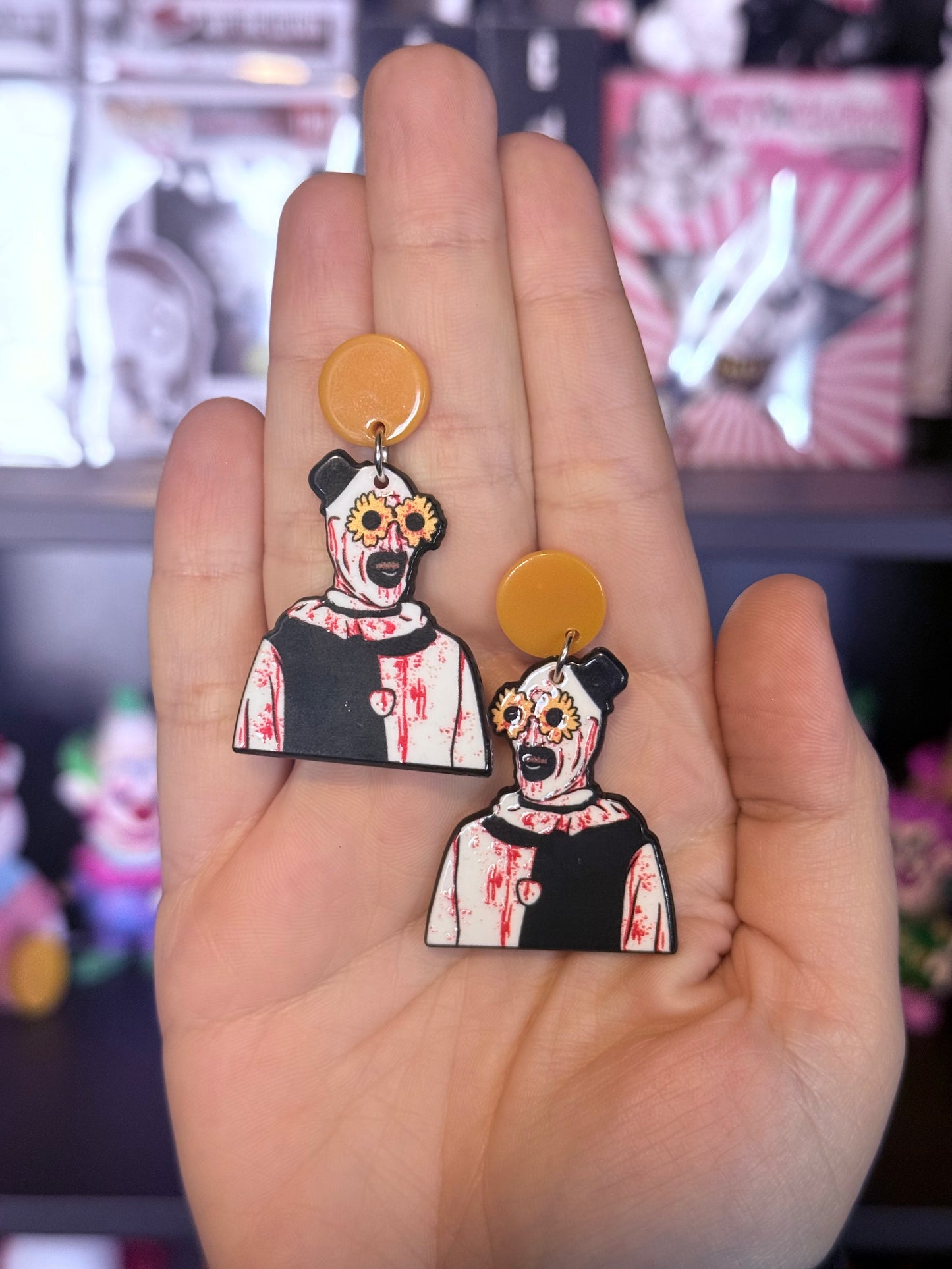 Terrifier Earrings- Art the clown