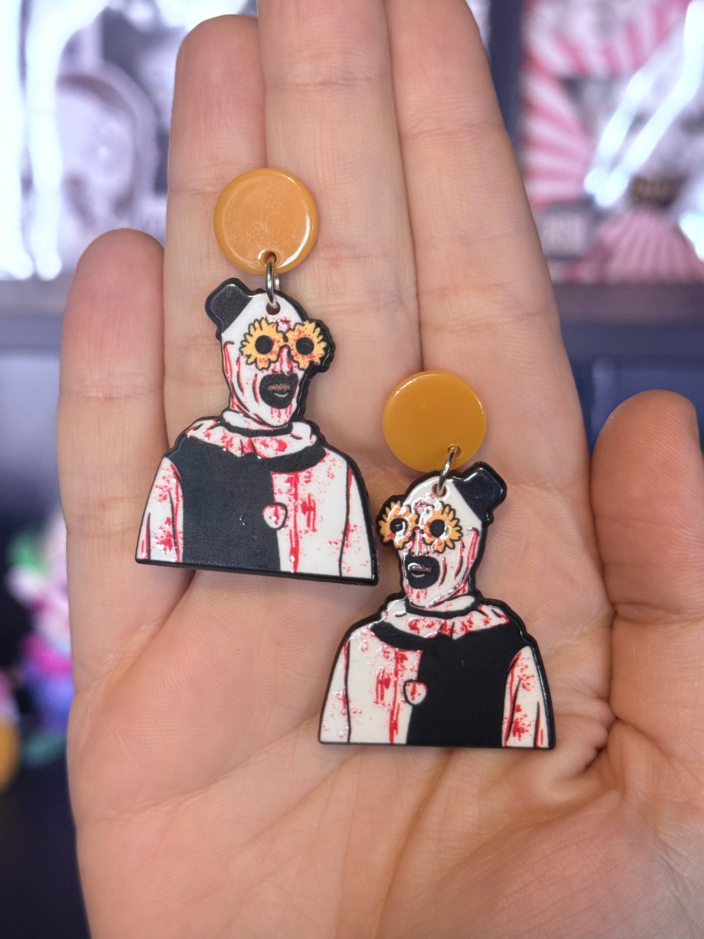 Terrifier Earrings- Art the clown